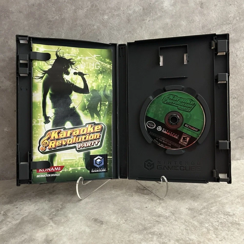 Karaoke Revolution Party (Nintendo Gamecube, 2005) Complete In Box Cib !! No Mic